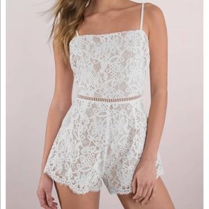 White lace romper